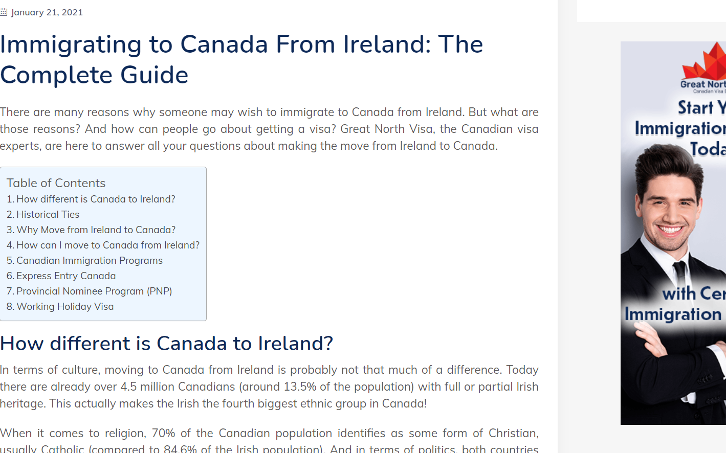 Immigrating to Canada From Ireland - Dominic Field iGaming writer