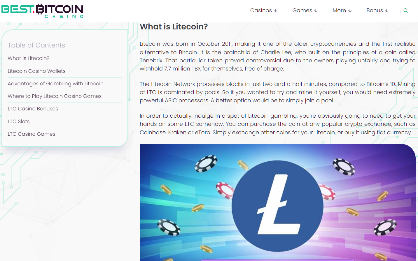 Litecoin Gambling - Dominic Field iGaming writer