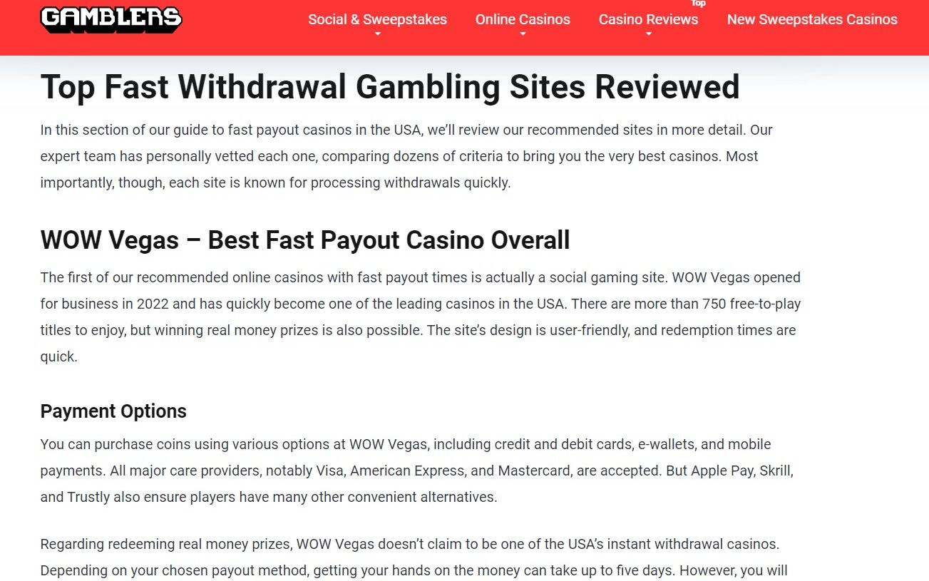 Fast Payout Casinos USA - Dominic Field iGaming writer