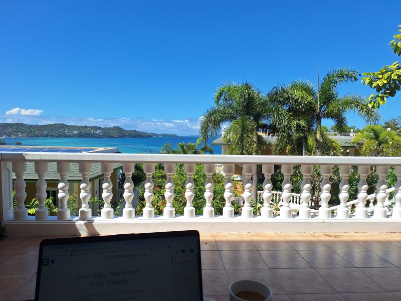 I like to work from my balcony now and then...